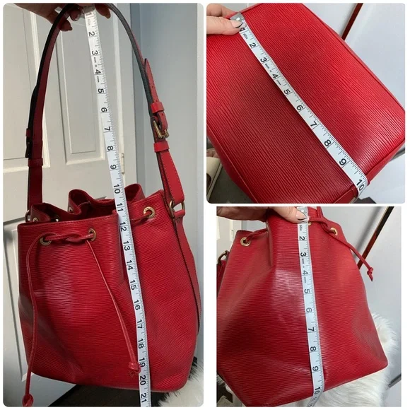 ❌SOLD❌1996 authentic red Epi leather Petit Noe bucket bag - Picture 16 of 17
